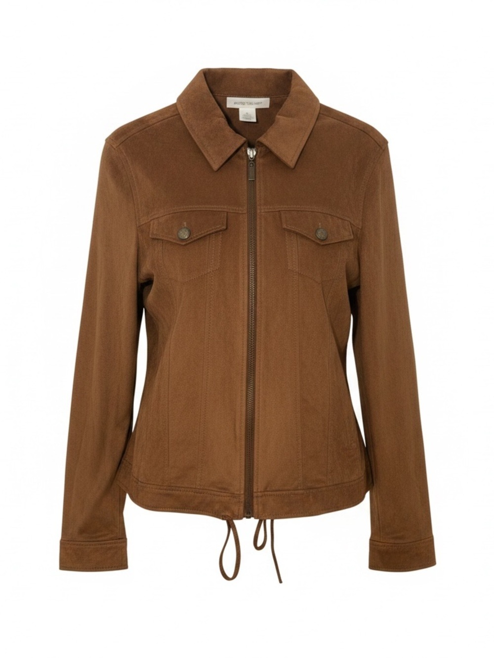 Women’s Brown Suede Zip-Front Jacket